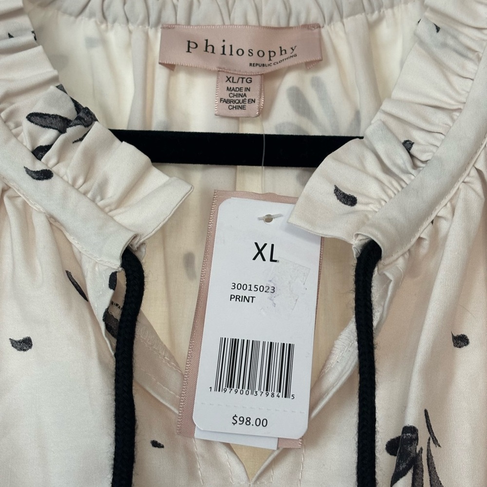 Philosophy tassles, floral  NWTS  dress , size XL 
100% cotton dress AND lining - Picture 4 of 10
